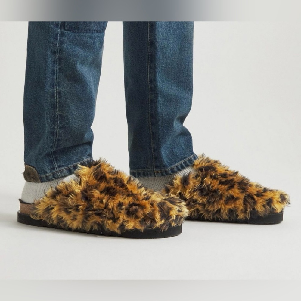 Men Palm Angels Leopard Print Fur Mules - EU 46 US 13